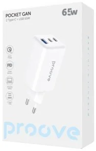 Фото: Зарядний пристрій Proove Pocket GaN 65W White (WCPG65121202) № 2 | KTC