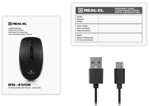 Фото: Миша Real-EL RM-455W Black (EL123200047) № 10 | KTC
