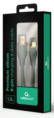 Фото: Кабель Cablexpert Premium 2.1A AM / Lightning 1.5m Green (CC-USB2S-AM8PM-1.5M-G) № 2 | KTC