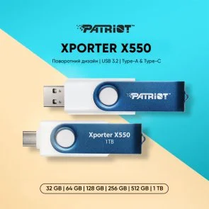 Фото: Флешка USB Patriot Xporter X550 128GB (PS128GX550AAD) № 4 | KTC