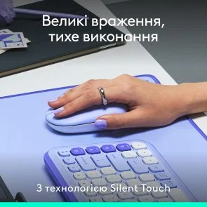 Фото: Миша Logitech POP Mouse with emoji Wireless Lilac (910-007414) № 5 | KTC