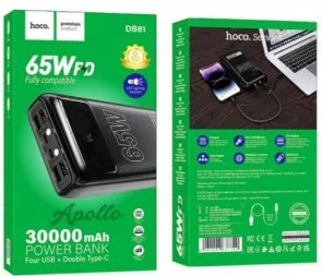 Фото: Батарея універсальна Hoco DB81 Apollo 30000mAh 65W Black (6942007637749) № 3 | KTC