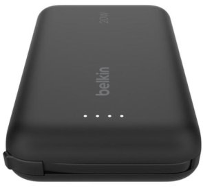 Power Bank 10K with Integrated Cable Type-C 10000mAh 20W Black