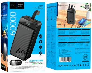 J123C 60000mAh 22.5W+PD20W 5A Black