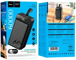 Фото: Батарея універсальна Hoco J123C 60000mAh 22.5W/PD20W 5A Black (6942007612098) № 6 | KTC