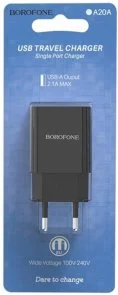 Фото: Зарядний пристрій BOROFONE BA20A Sharp 2.1A Black (BA20AB) № 4 | KTC