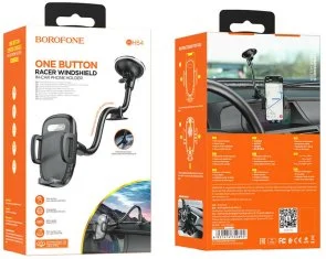 Фото: Кріплення для мобільного телефону BOROFONE BH54 Racer Windshield Car Holder Black (BH54B) № 5 | KTC