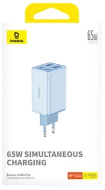 Зарядний пристрій Baseus GaN6 Pro 65W Blue (P10162701313-00)