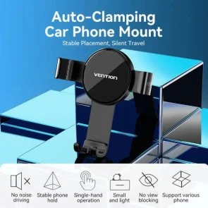 Фото: Кріплення для мобільного телефону Vention KCGB0 Car Phone Mount With Duckbill Clip Black № 3 | KTC