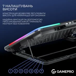 Фото: Підставка для ноутбука GamePro CP590 Black № 12 | KTC