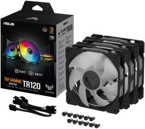 Фото: Кулер ASUS TUF Gaming TR120 ARGB Black 3 pcs (90DA0090-B09020) № 12 | KTC