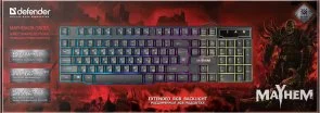 Фото: Клавіатура Defender Mayhem GK-360DL Black (45362) № 7 | KTC