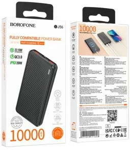 Фото: Батарея універсальна BOROFONE BJ56 Graceful 10000mAh 22.5W Black (6941991111808) № 3 | KTC