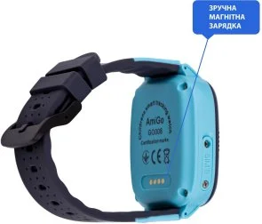 Фото: Смарт годинник AmiGo GO008 MILKY GPS WIFI Blue (GO008 Blue) № 4 | KTC