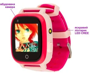 Фото: Смарт годинник AmiGo GO005 4G WIFI Thermometer Pink (GO005 4G Pink) № 3 | KTC