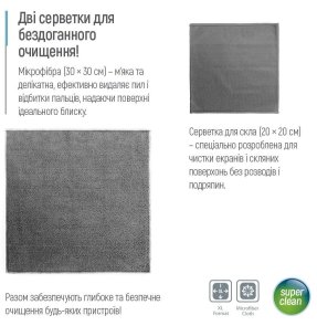 Чистячий набір ColorWay - 2 мікрофібри та спрей 550мл. (CW-5500)