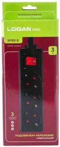 Фото: Мережевий фільтр Lorgar SFB3-3 3/3m Black № 3 | KTC