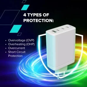 Фото: Зарядний пристрій Canyon OnCharge 140ACC QC PD GaN 140W White (CNS-CUW140ACC) № 6 | KTC