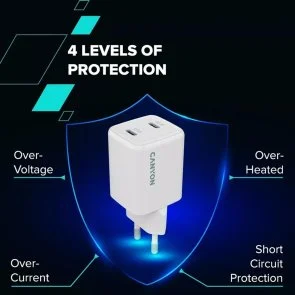 Фото: Зарядний пристрій Canyon CU35CC PD GaN 35W White (CNS-CUW35CC) № 10 | KTC