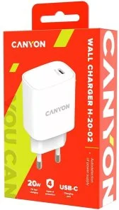 Фото: Зарядний пристрій Canyon H-20-02 20W White (CNE-CHA20W02) № 3 | KTC