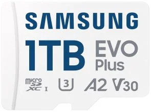 Фото: FLASH пам'ять Samsung Evo Plus A2 V30 U3 Micro SDXC 1TB White with adapter (MB-MC1T0SA/EU) № 3 | KTC