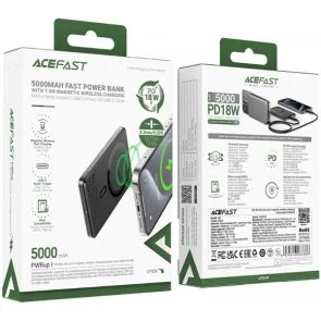 Фото: Батарея універсальна Acefast M8 5000mAh 18W Black (6974316283386) № 5 | KTC