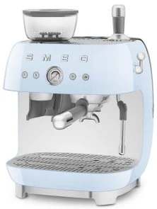 Фото: Ріжкова кавоварка Smeg Espresso coffee machine with grinder Pastel blue (EGF03PBEU) № 4 | KTC