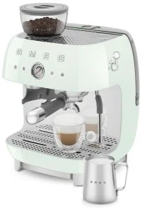 Фото: Ріжкова кавоварка Smeg Espresso coffee machine with grinder Pastel Green (EGF03PGEU) № 6 | KTC
