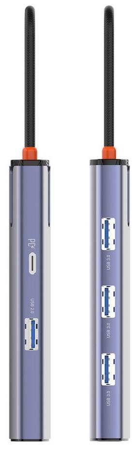 USB-хаб ColorWay USB-C 6in1 Type C PD 100W (CW-HUB03)