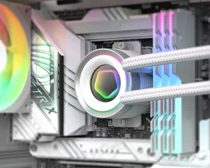 Фото: Система рідинного охолодження ID-COOLING FX240 INF WHITE № 6 | KTC