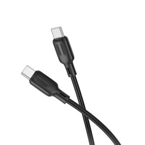 Кабель BOROFONE BX113 Lenny 60W Type-C / Type-C 2m Black (6941991115516)