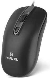 Миша Real-EL RM-222 Black (EL123200040)