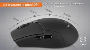 Фото: Миша Real-EL RM-460W Wireless Black (EL123200048) № 14 | KTC