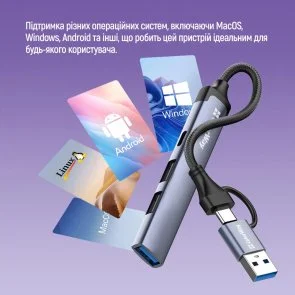 Фото: USB-хаб ColorWay 4in1 (CW-HUB06) № 12 | KTC