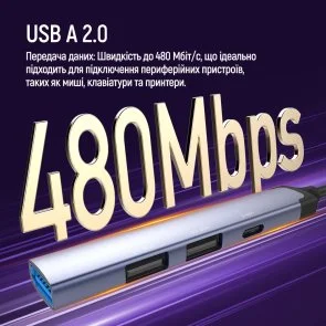 Фото: USB-хаб ColorWay 4in1 (CW-HUB06) № 9 | KTC
