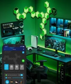 Фото: Настінний світильник Govee H606A Glide Hexagon Light RGBIC Wi-Fi/BT 7pcs White (H606AC81) № 4 | KTC