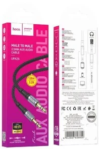 Фото: Кабель Hoco UPA26 Jack 3.5mm / Jack 3.5mm 1m Black (6942007608800) № 3 | KTC