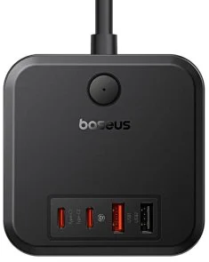 Фото: Мережевий фільтр Baseus PowerCombo Cube Power Strip 3/1.5m Black (E00066400117-00) № 3 | KTC