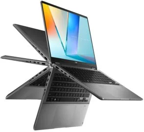 Фото: Ноутбук ASUS Vivobook 14 Flip TP3407AA-SG061X Matte Gray - 14" OLED 60 Гц / Intel Core Ultra 9 / 386H / DDR5 32 ГБ / PCI-E SSD 1 ТБ / Intel Graphics № 5 | KTC