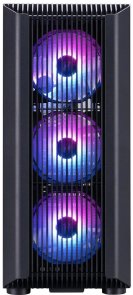 Корпус 1stPlayer H6-BK-4F7 Black with window