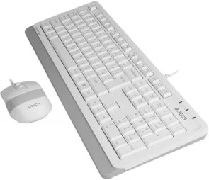 Фото: Комплект клавіатура+миша A4tech F1010 White № 5 | KTC