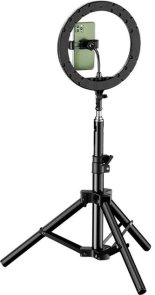 Світлодіодне селфі-кільце RTAKO ZJ-ZBT01 Live Streaming Stand with Ring Light and Floor Tripod 6942063215400