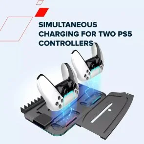 Фото: Підставка Canyon CS-51 RGB PS5 Slim/DE Charge White (CND-CSPS5W-1) № 8 | KTC