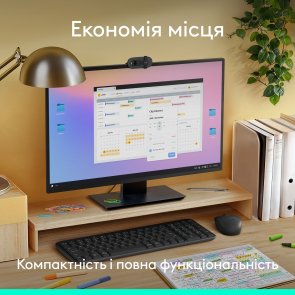 Комплект клавіатура+миша Logitech MK250 Combo Wireless/BT US/UA Graphite (920-013823)
