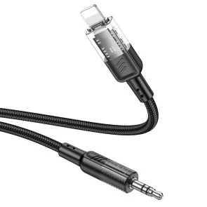 Фото: Перехідник Hoco UPA27 Spirit Lightning / Jack 3.5mm 1.2m Black (6942007612524) № 2 | KTC