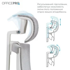Фото: Крісло OfficePro Balance OC620 White/Ligth Gray (OC620-W-LG-LG) № 11 | KTC