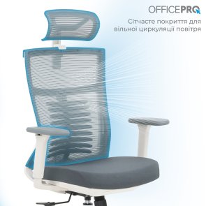 Крісло OfficePro Balance OC550-W-DG-DG White/Dark Gray