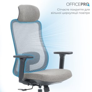 Крісло OfficePro Wave OC599 Black/Dark Gray (OC599-B-DG-DG)