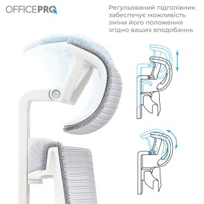 Крісло OfficePro Elegant OC600 White/Light Gray (OC600-W-LG-LG)