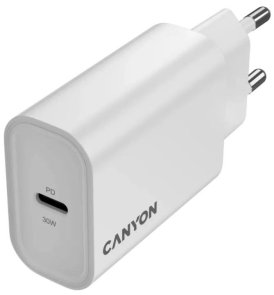 Зарядний пристрій Canyon OnCharge 30CL 30W White (CNE-CHA30CLW)